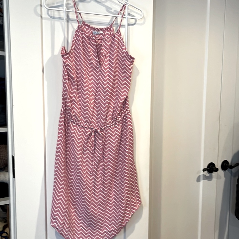 AvaSky Lilac and White Summer Dress.  Size M